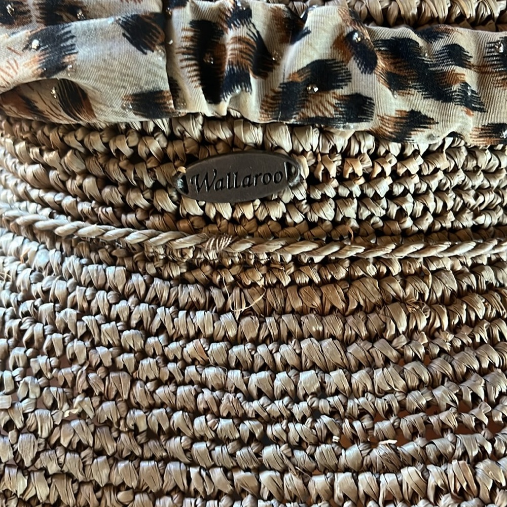 Straw Hat with Leopard Band - Picture 5 of 8